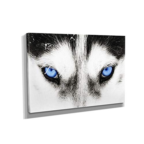 Blue Eyes Wolf Canvas Set, Wolves Wall Art, Wolf Wall Print, Wolves ...