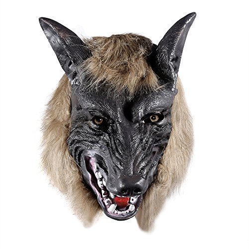 ONEDONE Wolf Head Mask for Halloween and Cosplay Costume Party April ...
