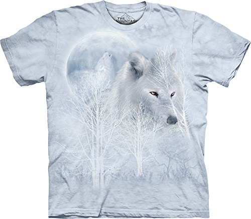 The Mountain White Wolf Moon T-Shirt - Save gray wolf