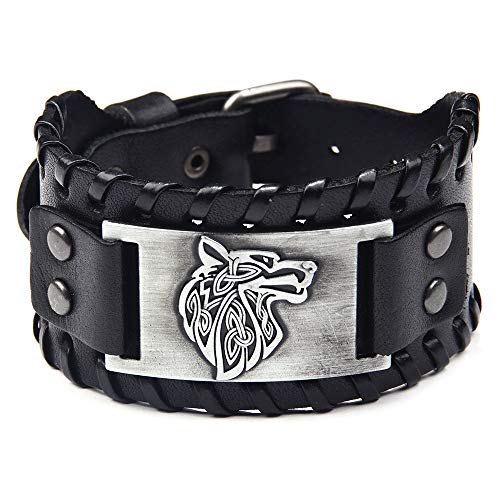 TURTLEDOVE Viking Bracelet Wolf Fenrir - Vintage Nordic Scandinavian ...